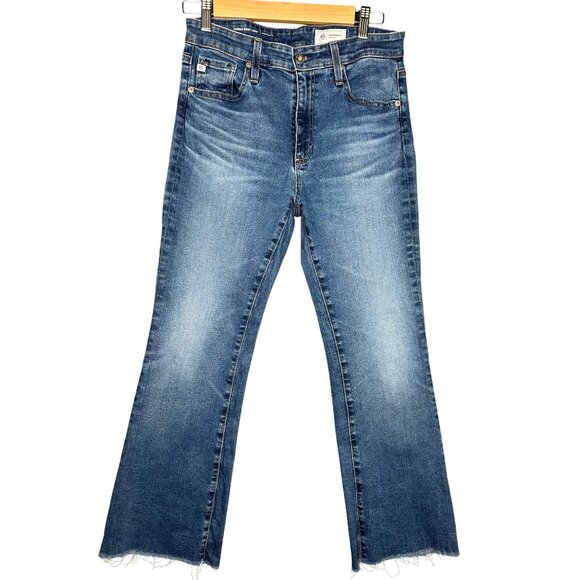 AG Adriano Goldschmied Womens Jeans 29 Farrah Boot Crop Mid Rise Japanese Denim - Picture 1 of 12